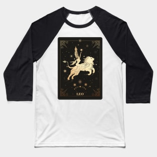 Leo Zodiac Sign Golden Baseball T-Shirt